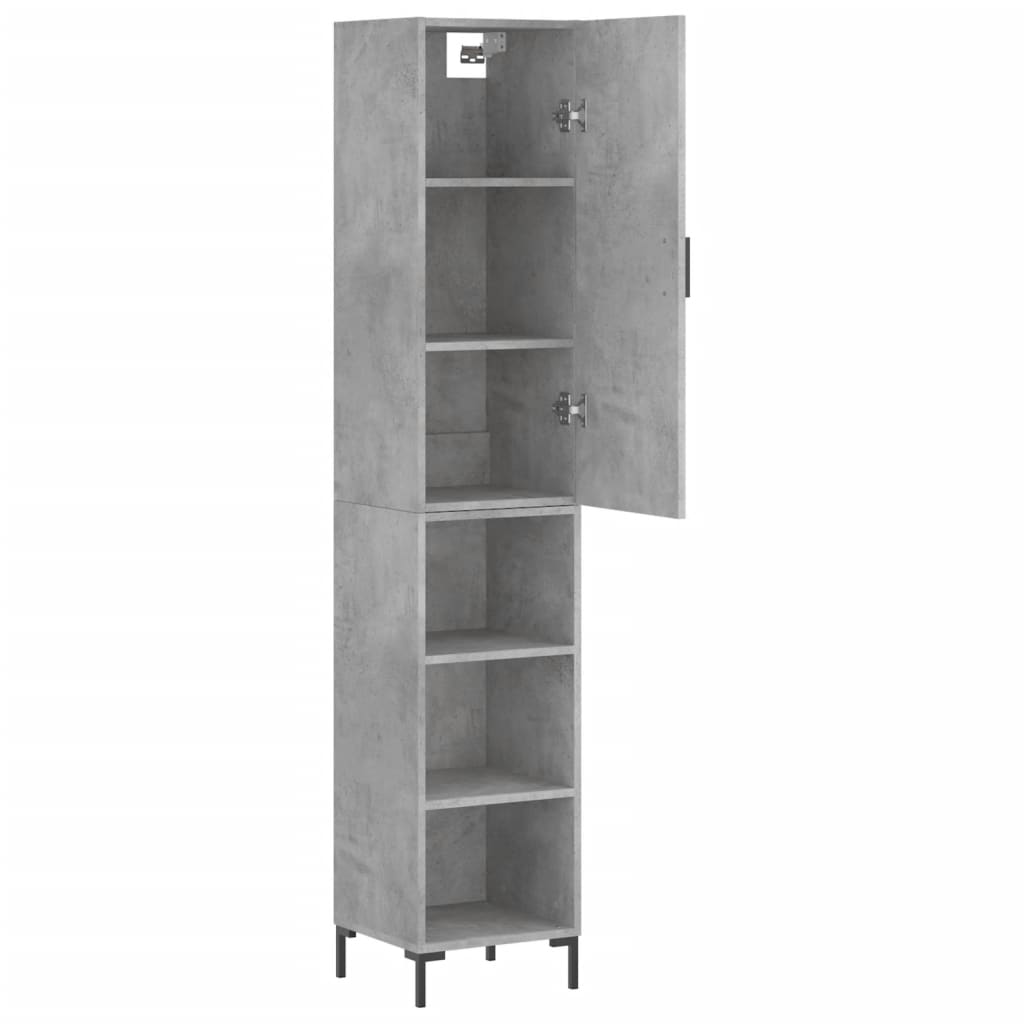 vidaXL Dulap înalt, gri beton, 34,5x34x180 cm, lemn prelucrat vidaXL Dulap înalt, gri beton, 34,5x34x180 cm, lemn prelucrat