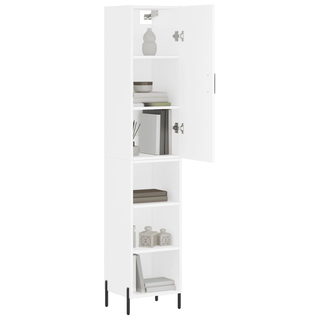 vidaXL Dulap înalt, alb, 34,5x34x180 cm, lemn prelucrat vidaXL Dulap înalt, alb, 34,5x34x180 cm, lemn prelucrat