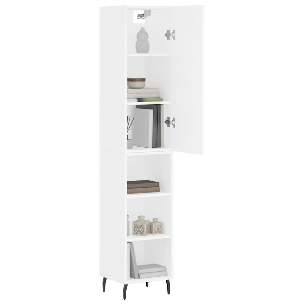 vidaXL Dulap înalt, alb, 34,5x34x180 cm, lemn prelucrat vidaXL Dulap înalt, alb, 34,5x34x180 cm, lemn prelucrat