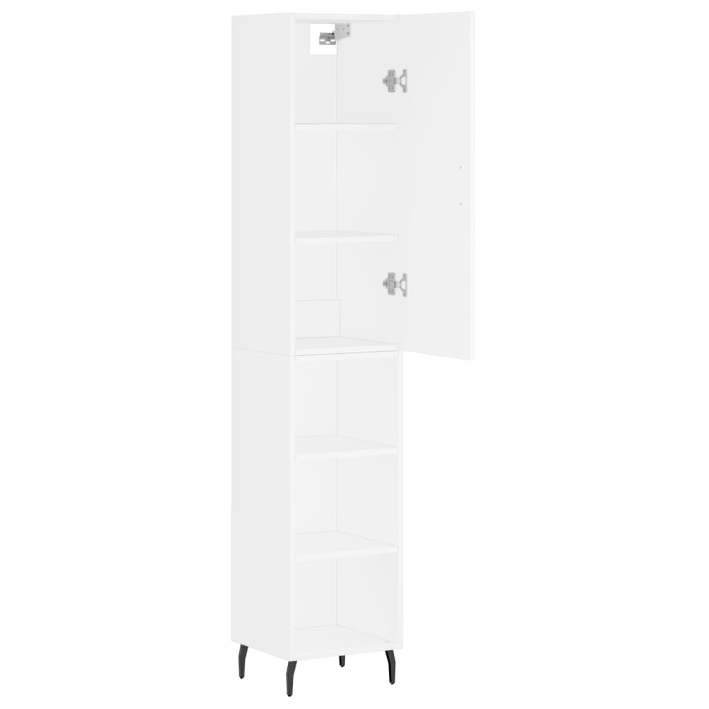 vidaXL Dulap înalt, alb, 34,5x34x180 cm, lemn prelucrat vidaXL Dulap înalt, alb, 34,5x34x180 cm, lemn prelucrat