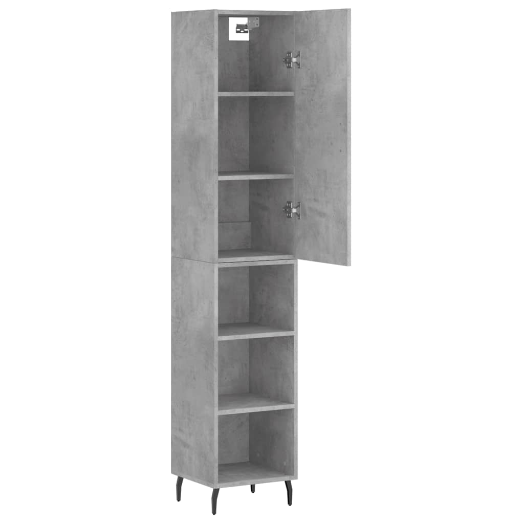 vidaXL Dulap înalt, gri beton, 34,5x34x180 cm, lemn prelucrat vidaXL Dulap înalt, gri beton, 34,5x34x180 cm, lemn prelucrat