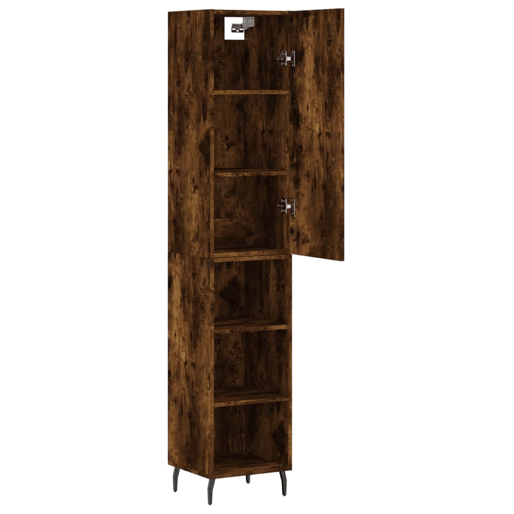 vidaXL Dulap înalt, stejar fumuriu, 34,5x34x180 cm, lemn prelucrat vidaXL Dulap înalt, stejar fumuriu, 34,5x34x180 cm, lemn prelucrat
