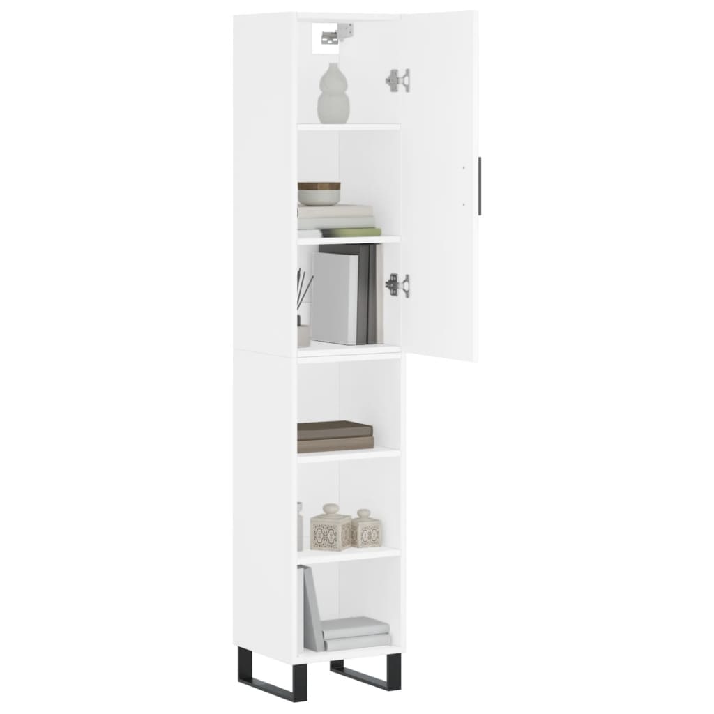 vidaXL Dulap înalt, alb, 34,5x34x180 cm, lemn prelucrat vidaXL Dulap înalt, alb, 34,5x34x180 cm, lemn prelucrat