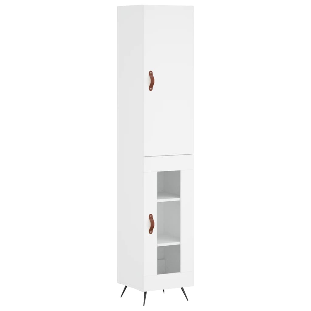 vidaXL Dulap înalt, alb, 34,5x34x180 cm, lemn prelucrat vidaXL Dulap înalt, alb, 34,5x34x180 cm, lemn prelucrat