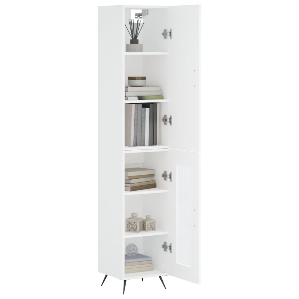 vidaXL Dulap înalt, alb, 34,5x34x180 cm, lemn prelucrat vidaXL Dulap înalt, alb, 34,5x34x180 cm, lemn prelucrat