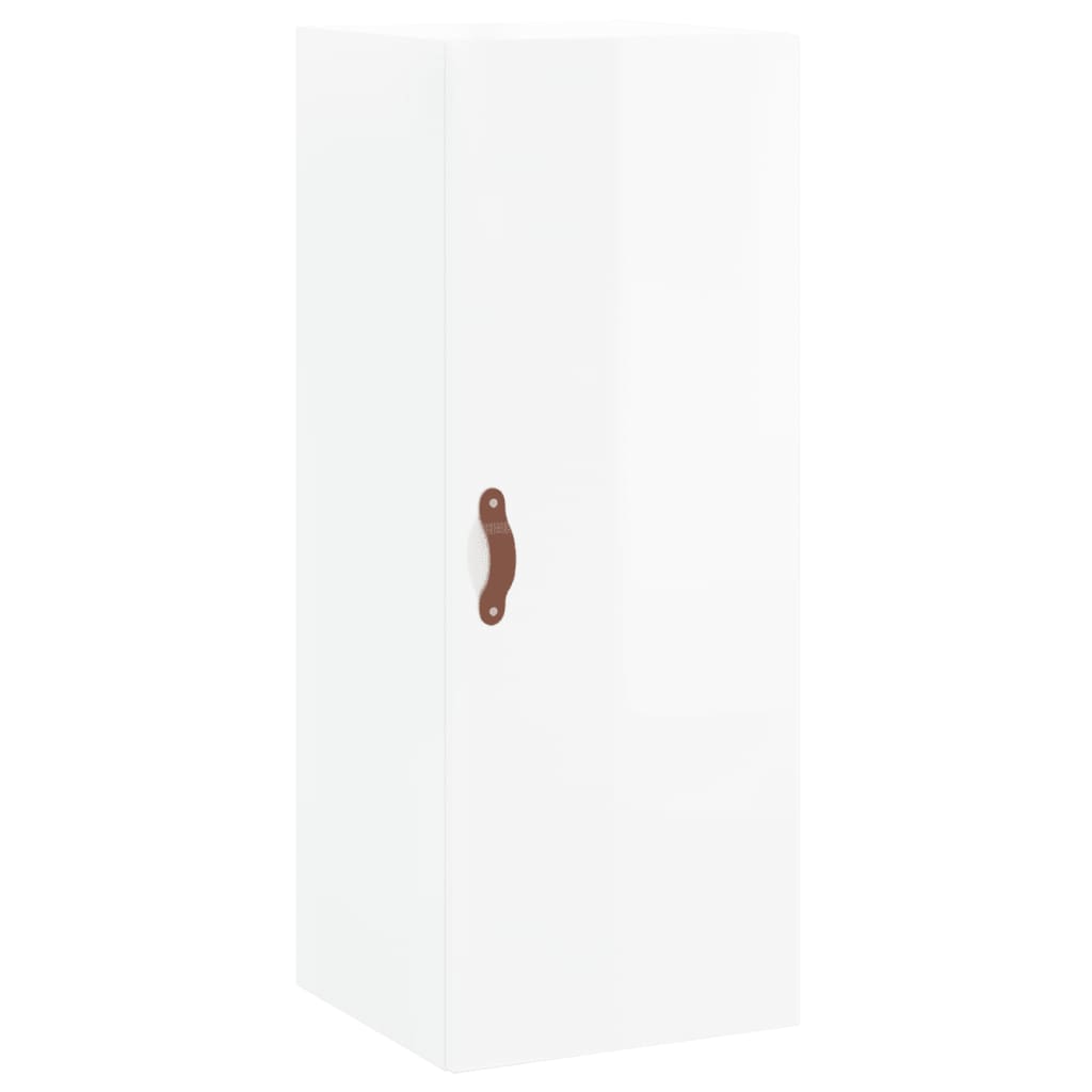 vidaXL Dulap înalt, alb extralucios, 34,5x34x180 cm, lemn prelucrat vidaXL Dulap înalt, alb extralucios, 34,5x34x180 cm, lemn prelucrat