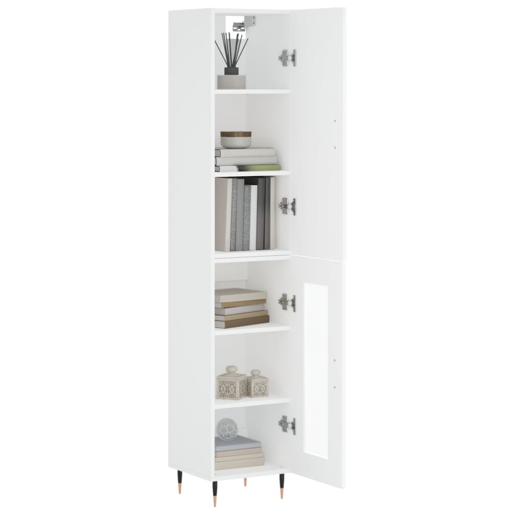 vidaXL Dulap înalt, alb, 34,5x34x180 cm, lemn prelucrat vidaXL Dulap înalt, alb, 34,5x34x180 cm, lemn prelucrat