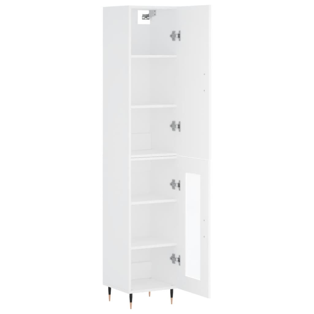 vidaXL Dulap înalt, alb, 34,5x34x180 cm, lemn prelucrat vidaXL Dulap înalt, alb, 34,5x34x180 cm, lemn prelucrat