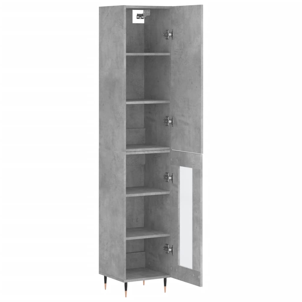 vidaXL Dulap înalt, gri beton, 34,5x34x180 cm, lemn prelucrat vidaXL Dulap înalt, gri beton, 34,5x34x180 cm, lemn prelucrat