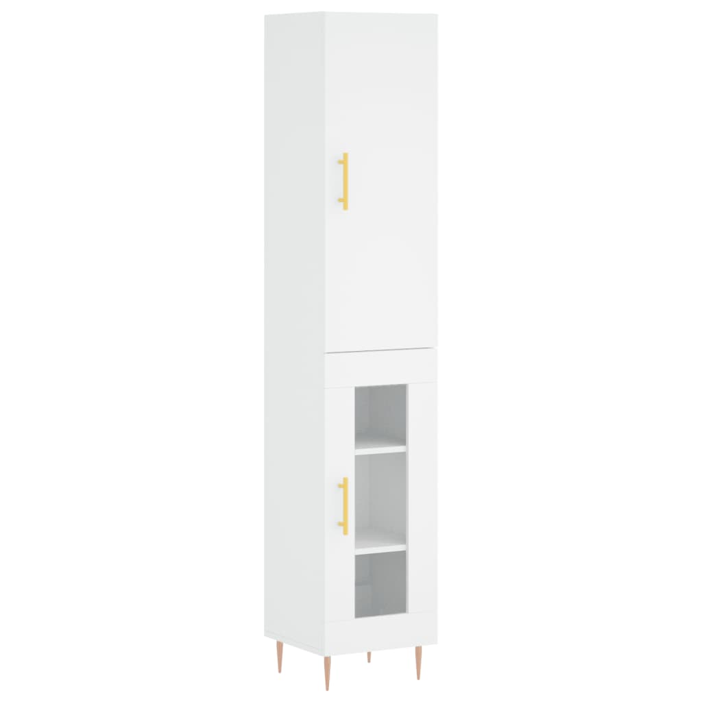 vidaXL Dulap înalt, alb, 34,5x34x180 cm, lemn prelucrat vidaXL Dulap înalt, alb, 34,5x34x180 cm, lemn prelucrat