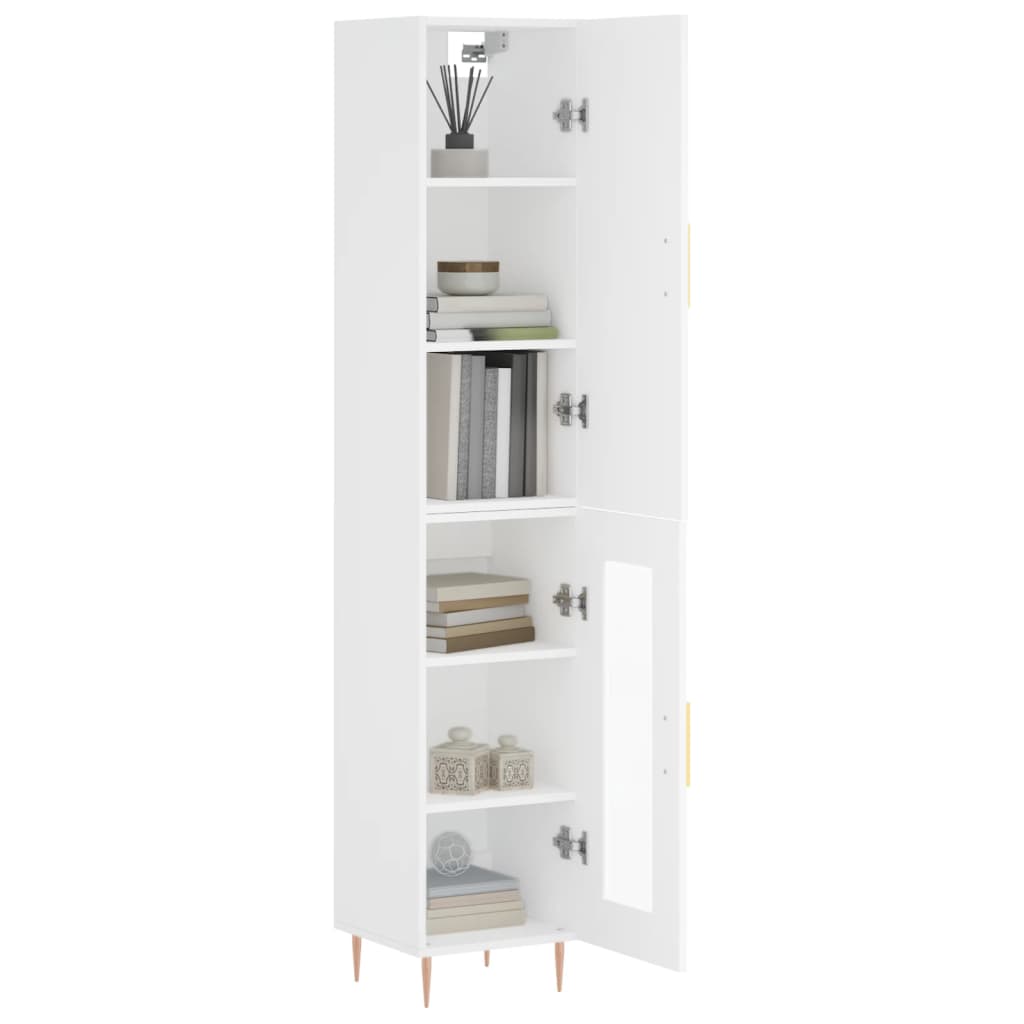 vidaXL Dulap înalt, alb, 34,5x34x180 cm, lemn prelucrat vidaXL Dulap înalt, alb, 34,5x34x180 cm, lemn prelucrat