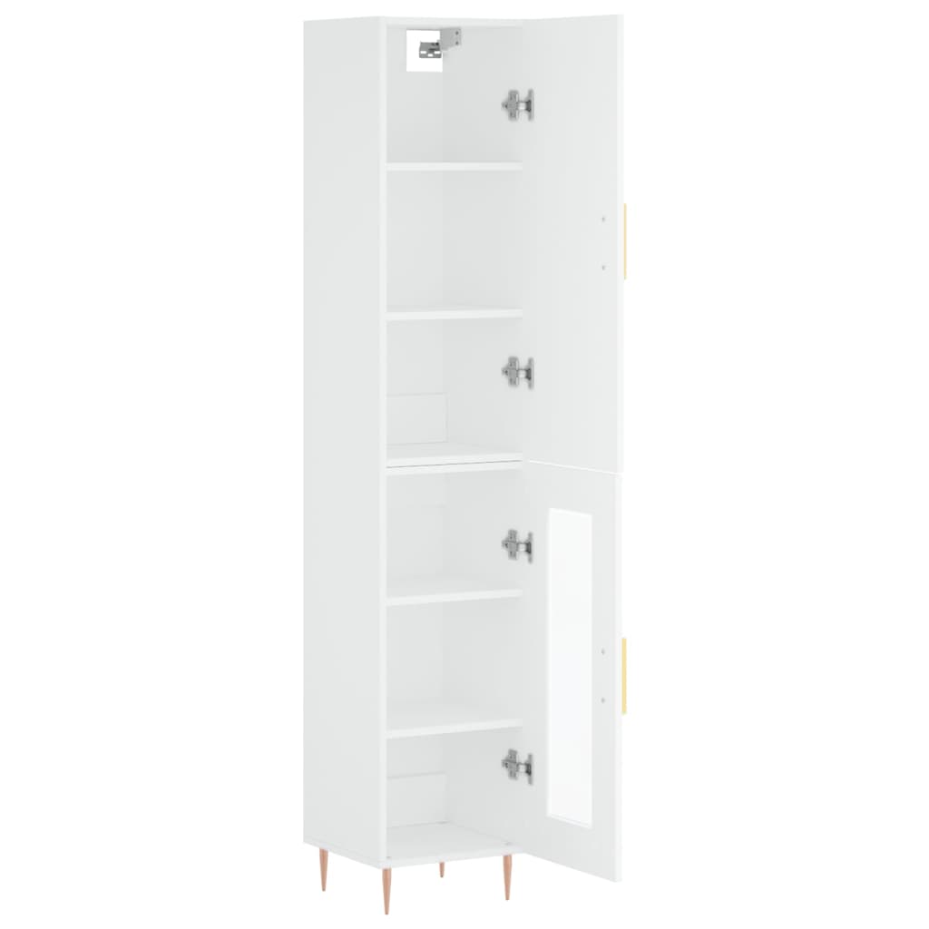 vidaXL Dulap înalt, alb, 34,5x34x180 cm, lemn prelucrat vidaXL Dulap înalt, alb, 34,5x34x180 cm, lemn prelucrat