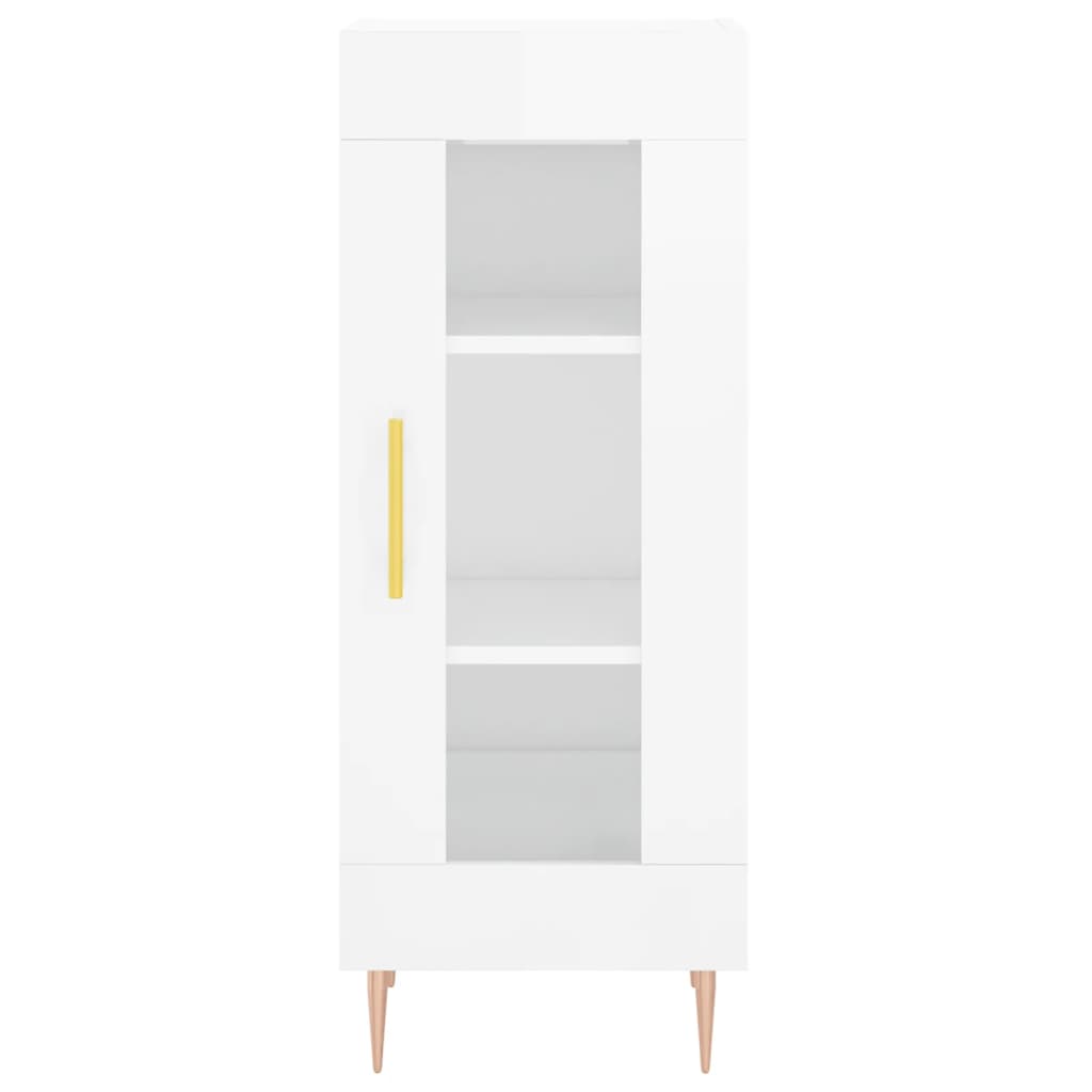 vidaXL Dulap înalt, alb extralucios, 34,5x34x180 cm, lemn prelucrat vidaXL Dulap înalt, alb extralucios, 34,5x34x180 cm, lemn prelucrat
