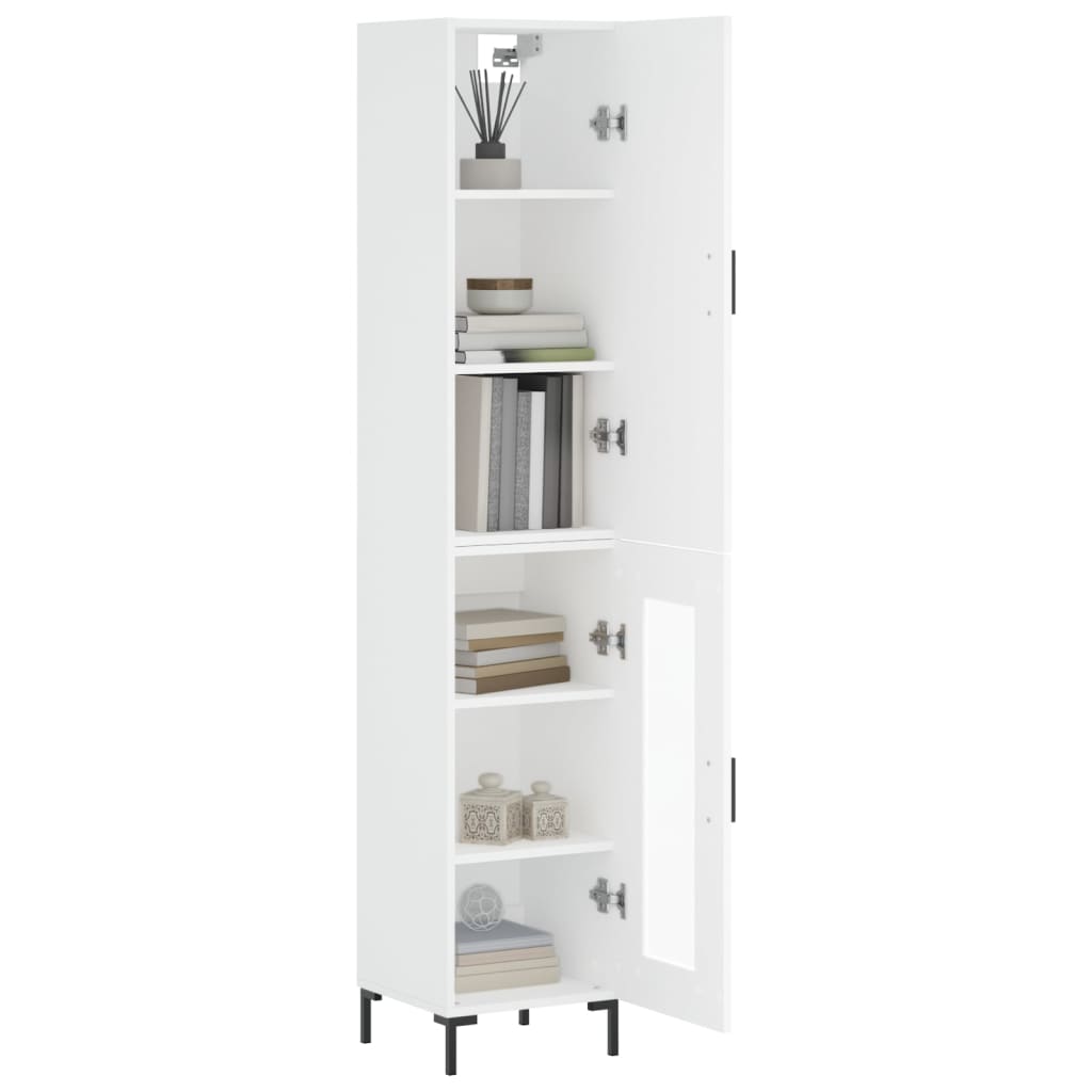 vidaXL Dulap înalt, alb, 34,5x34x180 cm, lemn prelucrat