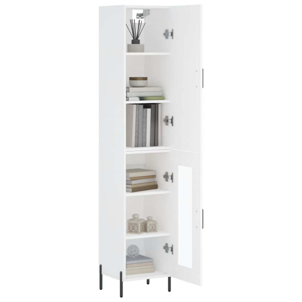 vidaXL Dulap înalt, alb, 34,5x34x180 cm, lemn prelucrat vidaXL Dulap înalt, alb, 34,5x34x180 cm, lemn prelucrat