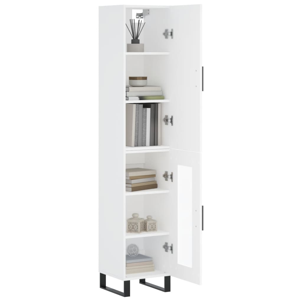 vidaXL Dulap înalt, alb, 34,5x34x180 cm, lemn prelucrat vidaXL Dulap înalt, alb, 34,5x34x180 cm, lemn prelucrat