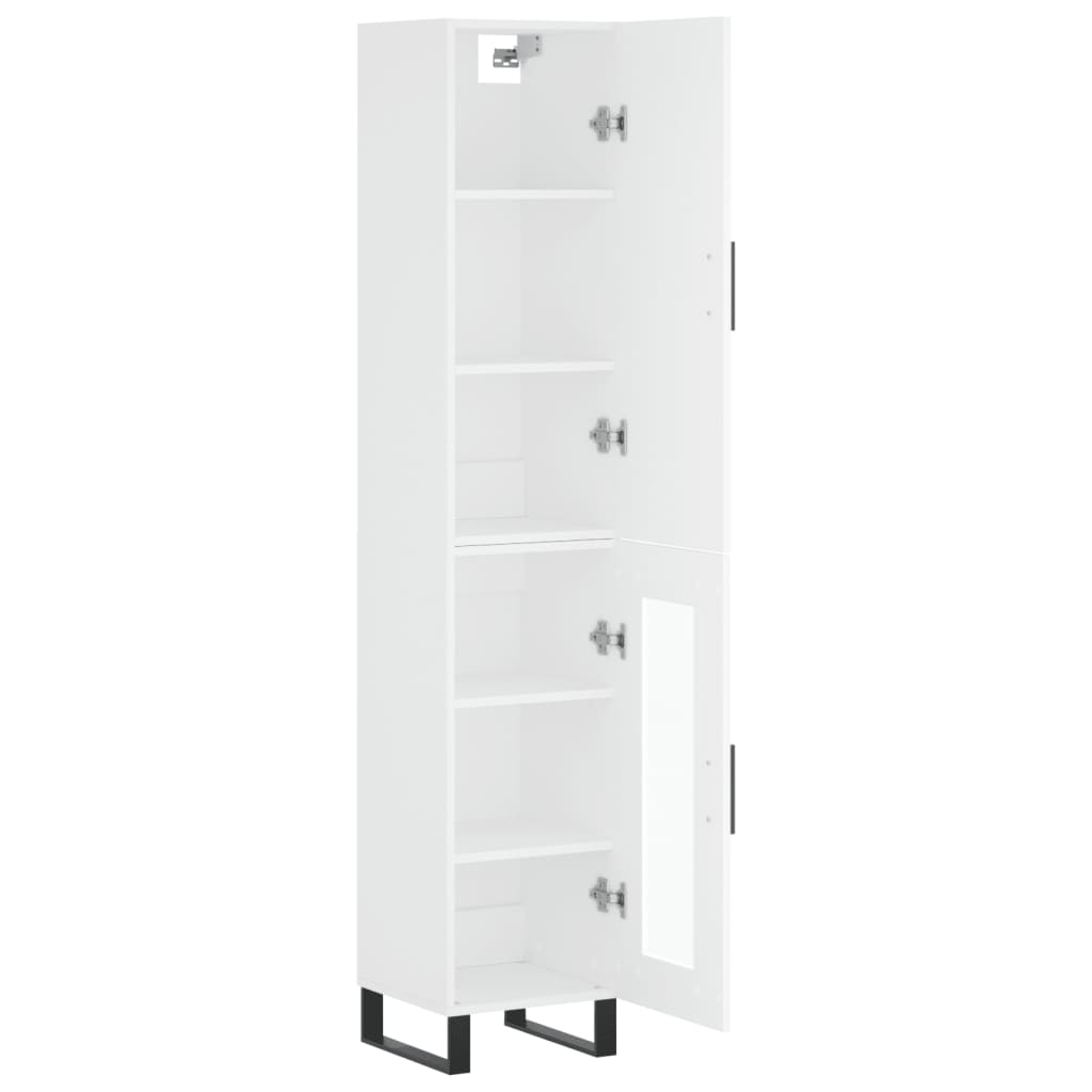 vidaXL Dulap înalt, alb, 34,5x34x180 cm, lemn prelucrat vidaXL Dulap înalt, alb, 34,5x34x180 cm, lemn prelucrat