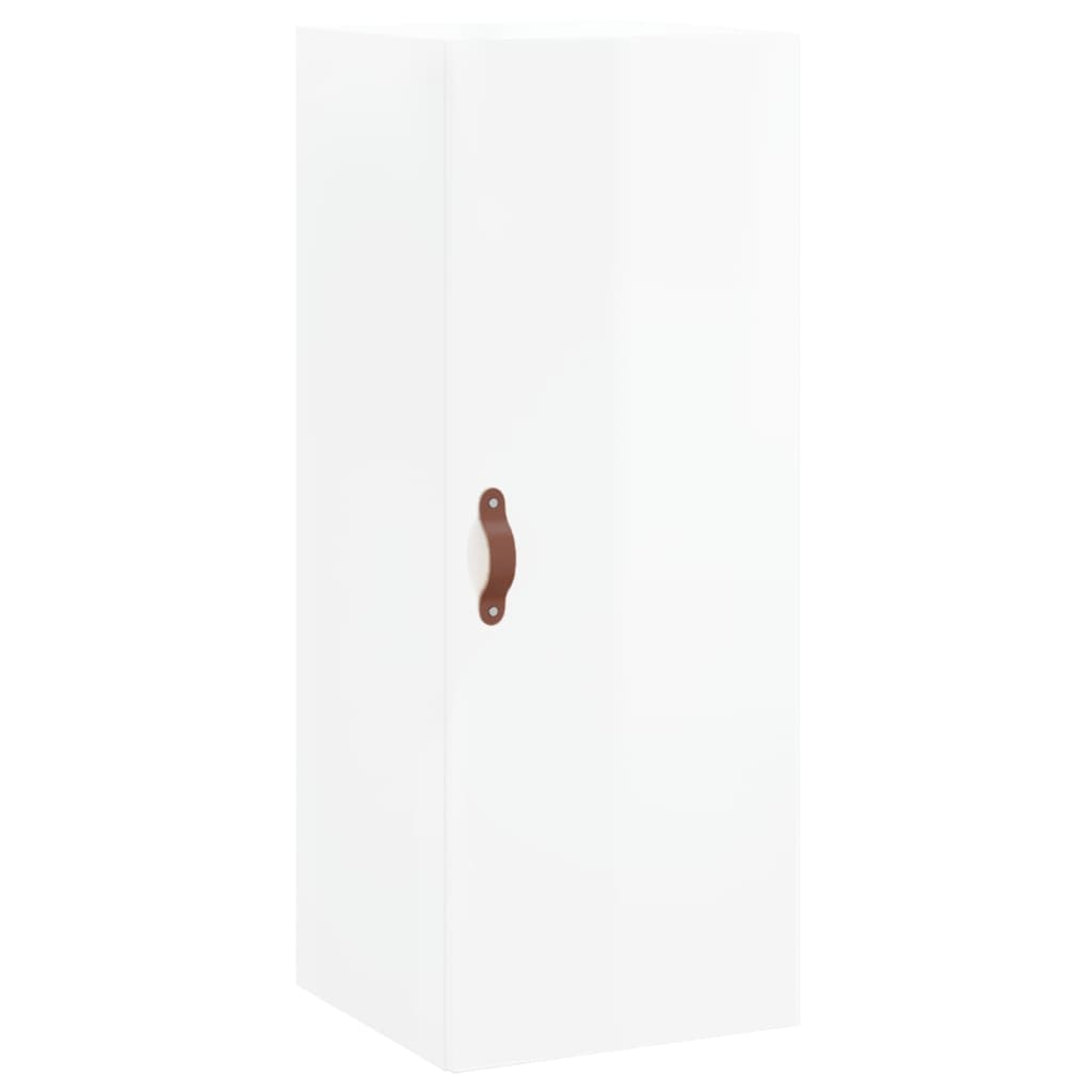 vidaXL Dulap înalt, alb extralucios, 34,5x34x180 cm, lemn prelucrat vidaXL Dulap înalt, alb extralucios, 34,5x34x180 cm, lemn prelucrat
