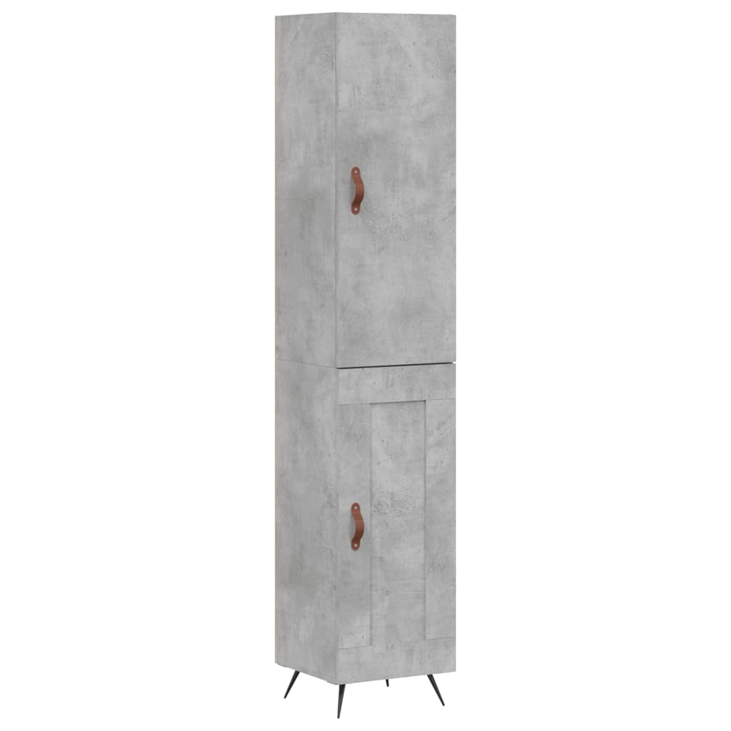 vidaXL Dulap înalt, gri beton, 34,5x34x180 cm, lemn prelucrat