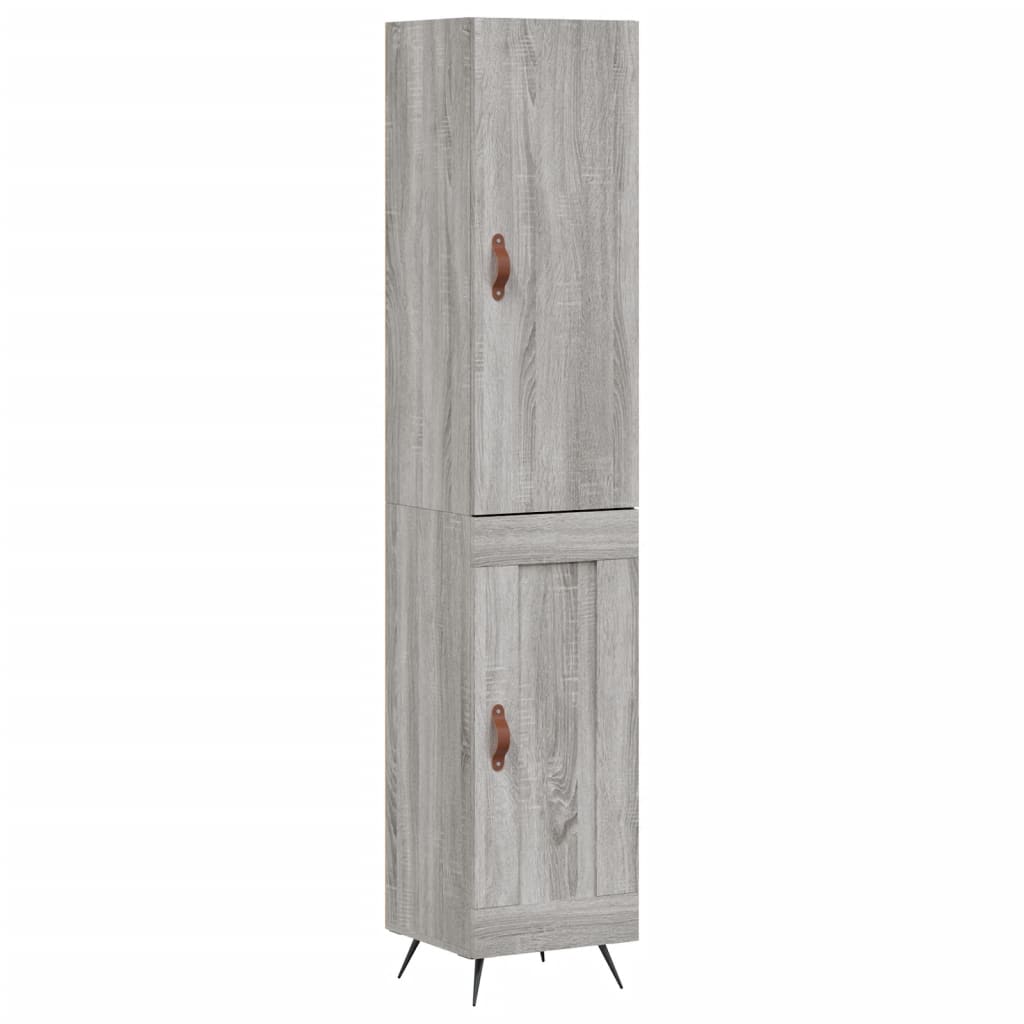vidaXL Dulap înalt, gri sonoma, 34,5x34x180 cm, lemn prelucrat
