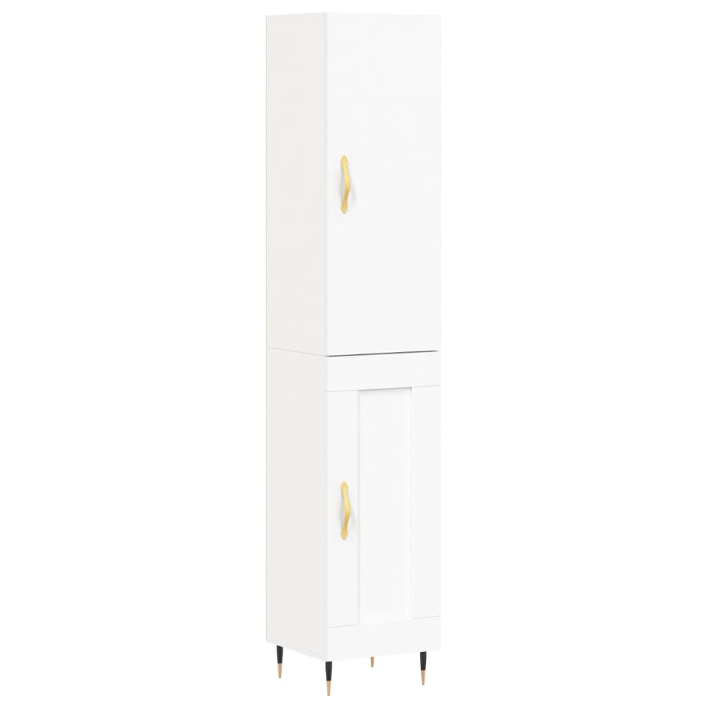 vidaXL Dulap înalt, alb, 34,5x34x180 cm, lemn prelucrat vidaXL Dulap înalt, alb, 34,5x34x180 cm, lemn prelucrat