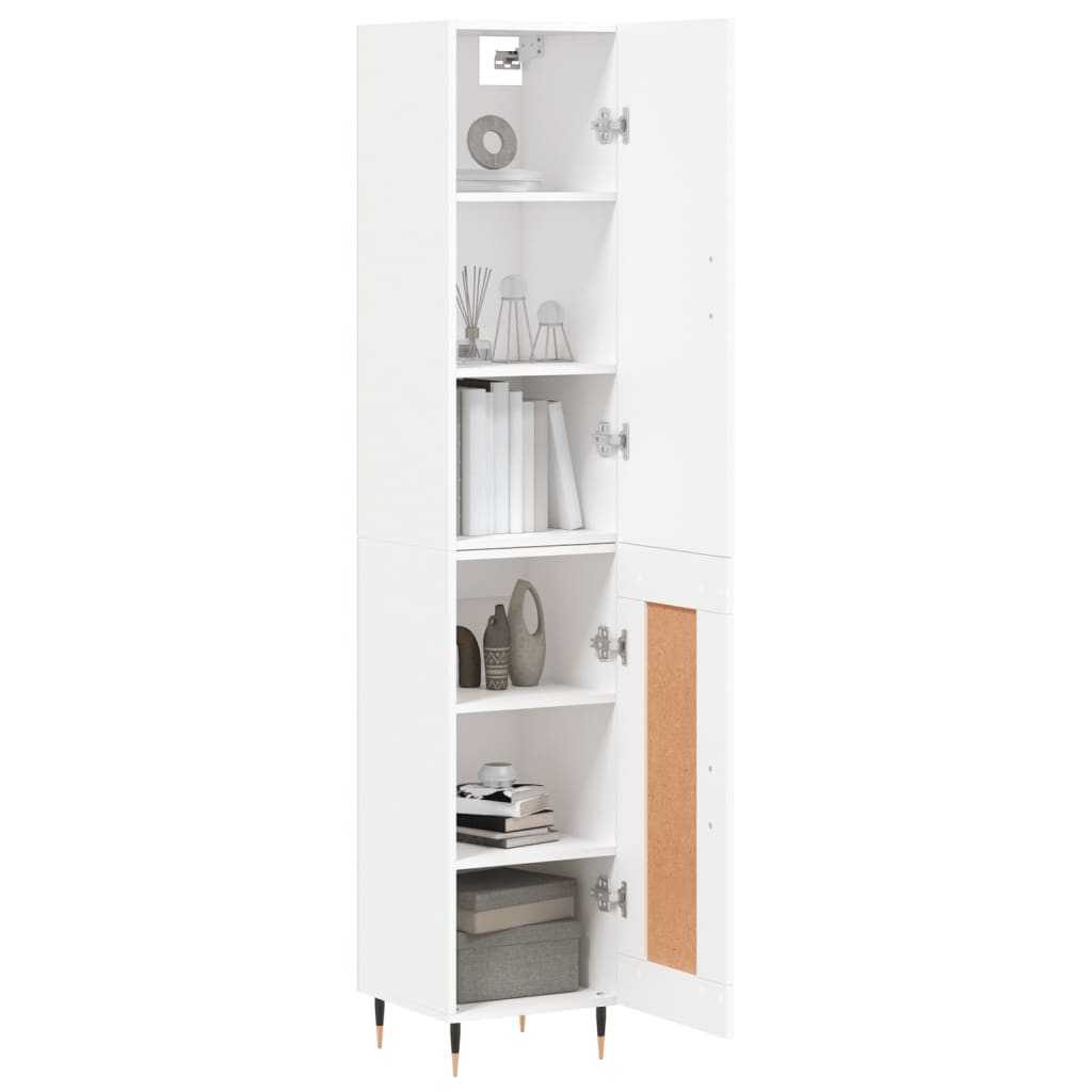 vidaXL Dulap înalt, alb, 34,5x34x180 cm, lemn prelucrat vidaXL Dulap înalt, alb, 34,5x34x180 cm, lemn prelucrat