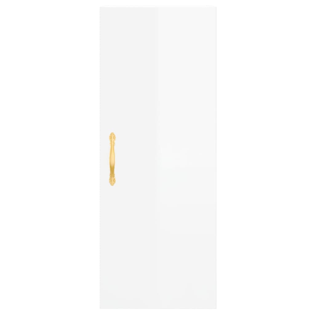 vidaXL Dulap înalt, alb extralucios, 34,5x34x180 cm, lemn prelucrat vidaXL Dulap înalt, alb extralucios, 34,5x34x180 cm, lemn prelucrat