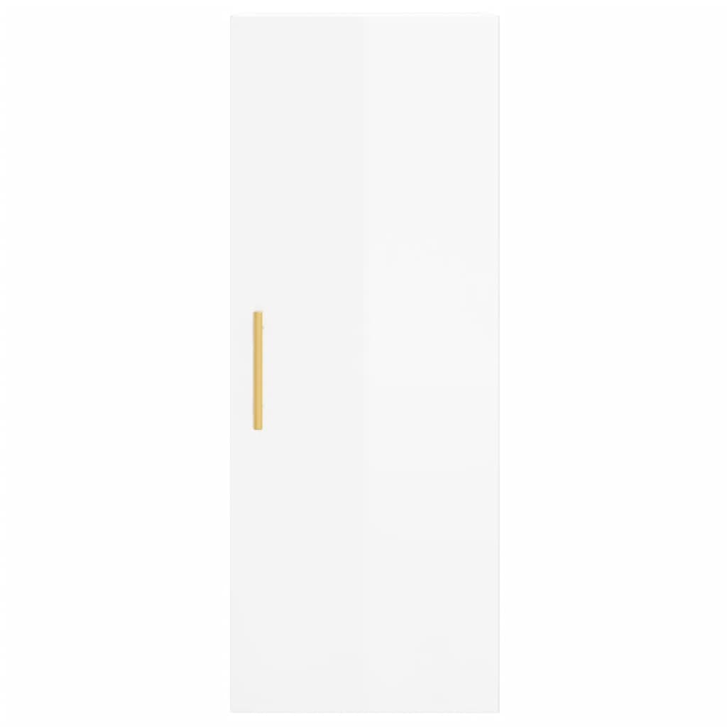 vidaXL Dulap înalt, alb extralucios, 34,5x34x180 cm, lemn prelucrat vidaXL Dulap înalt, alb extralucios, 34,5x34x180 cm, lemn prelucrat