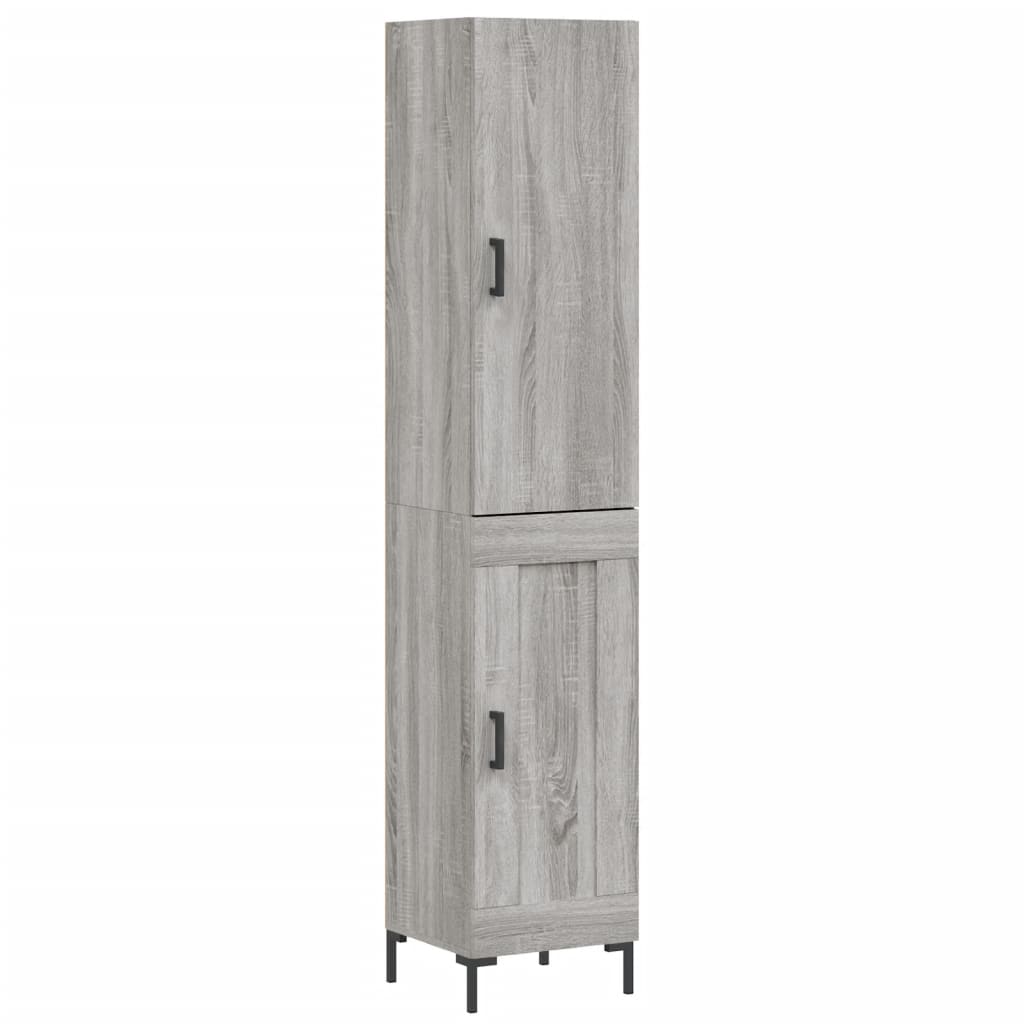 vidaXL Dulap înalt, gri sonoma, 34,5x34x180 cm, lemn prelucrat