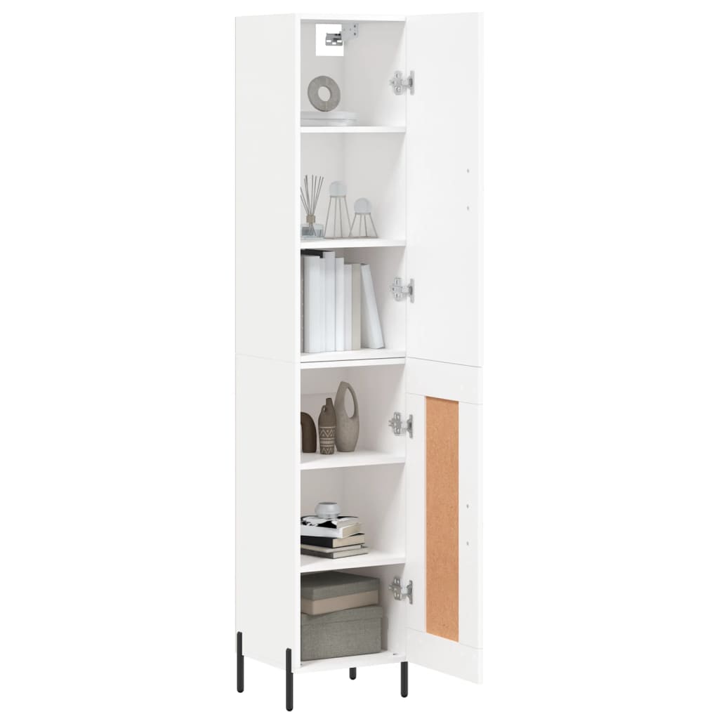 vidaXL Dulap înalt, alb, 34,5x34x180 cm, lemn prelucrat vidaXL Dulap înalt, alb, 34,5x34x180 cm, lemn prelucrat