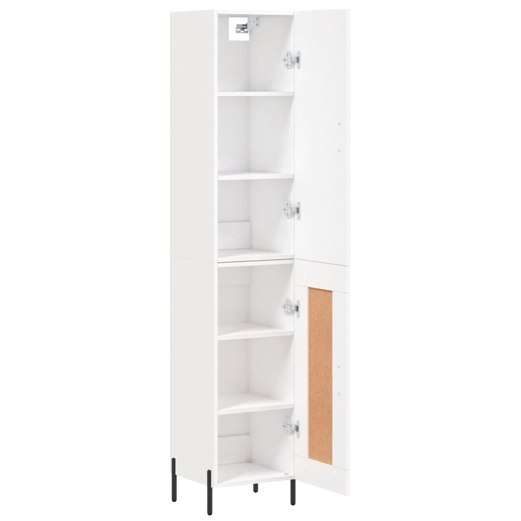 vidaXL Dulap înalt, alb, 34,5x34x180 cm, lemn prelucrat vidaXL Dulap înalt, alb, 34,5x34x180 cm, lemn prelucrat