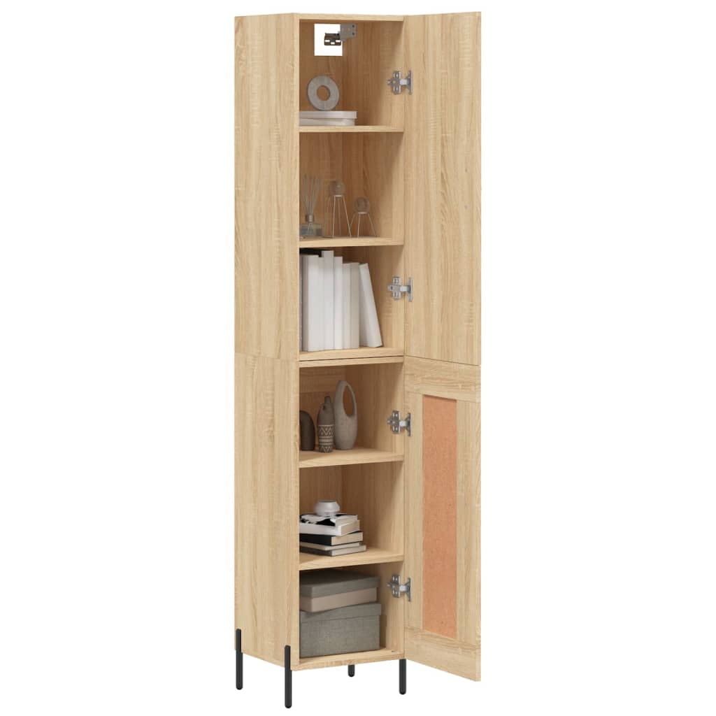 vidaXL Dulap înalt, stejar sonoma, 34,5x34x180 cm, lemn prelucrat