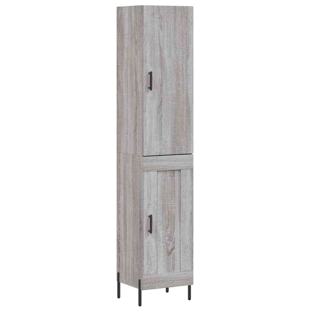 vidaXL Dulap înalt, gri sonoma, 34,5x34x180 cm, lemn prelucrat