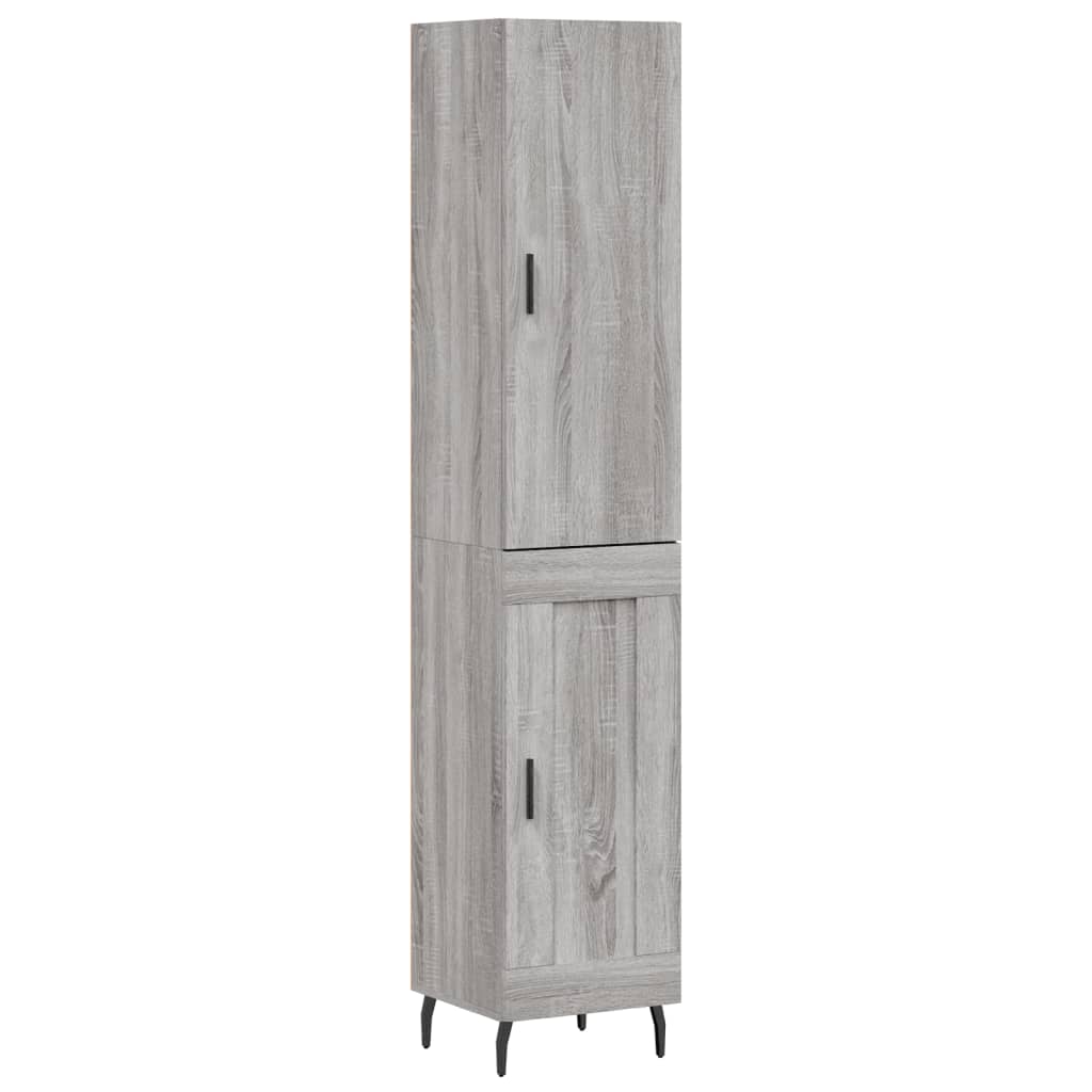 vidaXL Dulap înalt, gri sonoma, 34,5x34x180 cm, lemn prelucrat