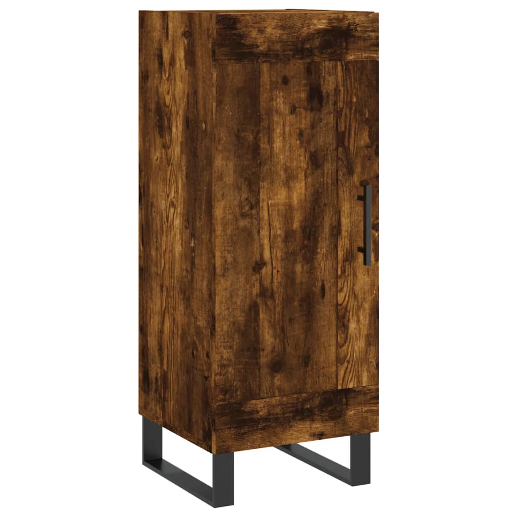 vidaXL Dulap înalt, stejar fumuriu, 34,5x34x180 cm, lemn prelucrat