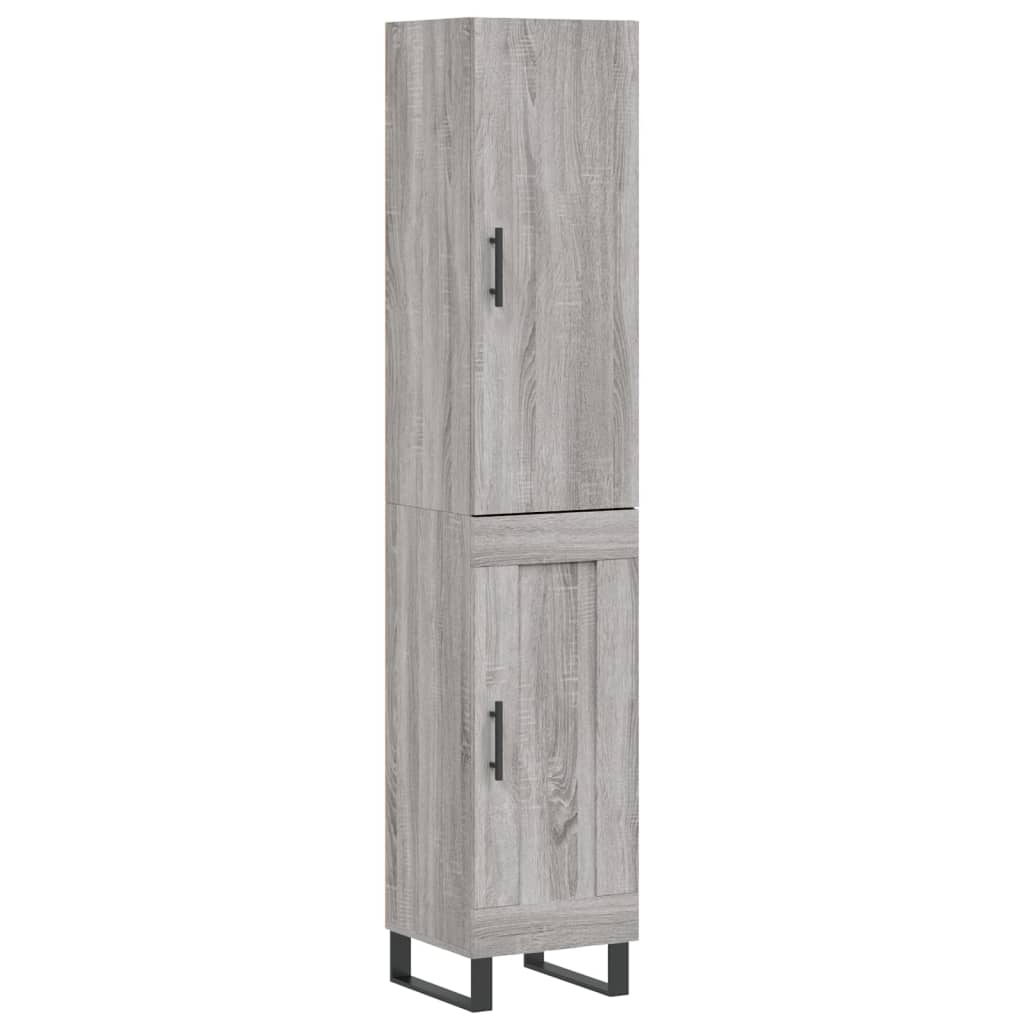 vidaXL Dulap înalt, gri sonoma, 34,5x34x180 cm, lemn prelucrat