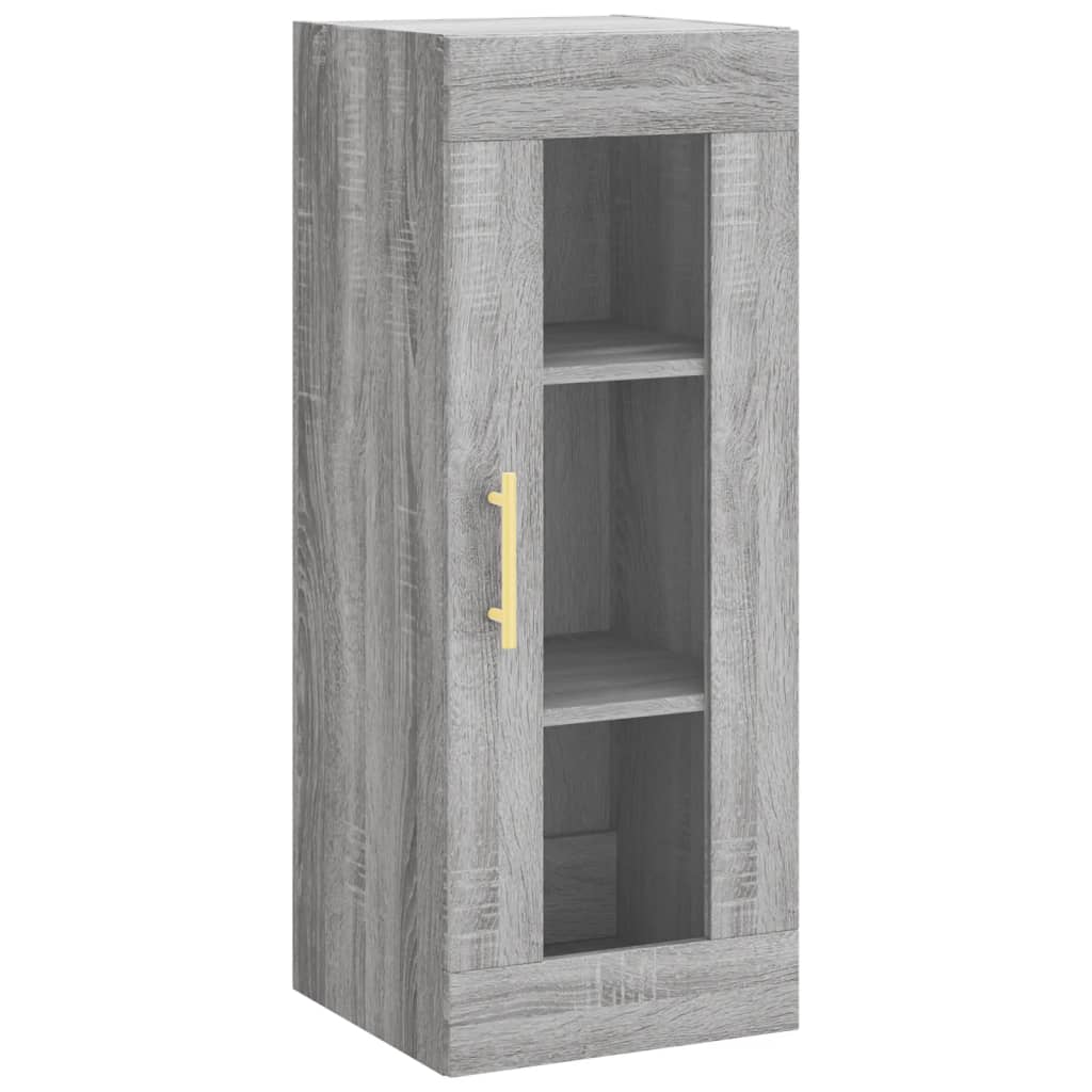 vidaXL Dulap înalt, gri sonoma, 34,5x34x180 cm, lemn prelucrat