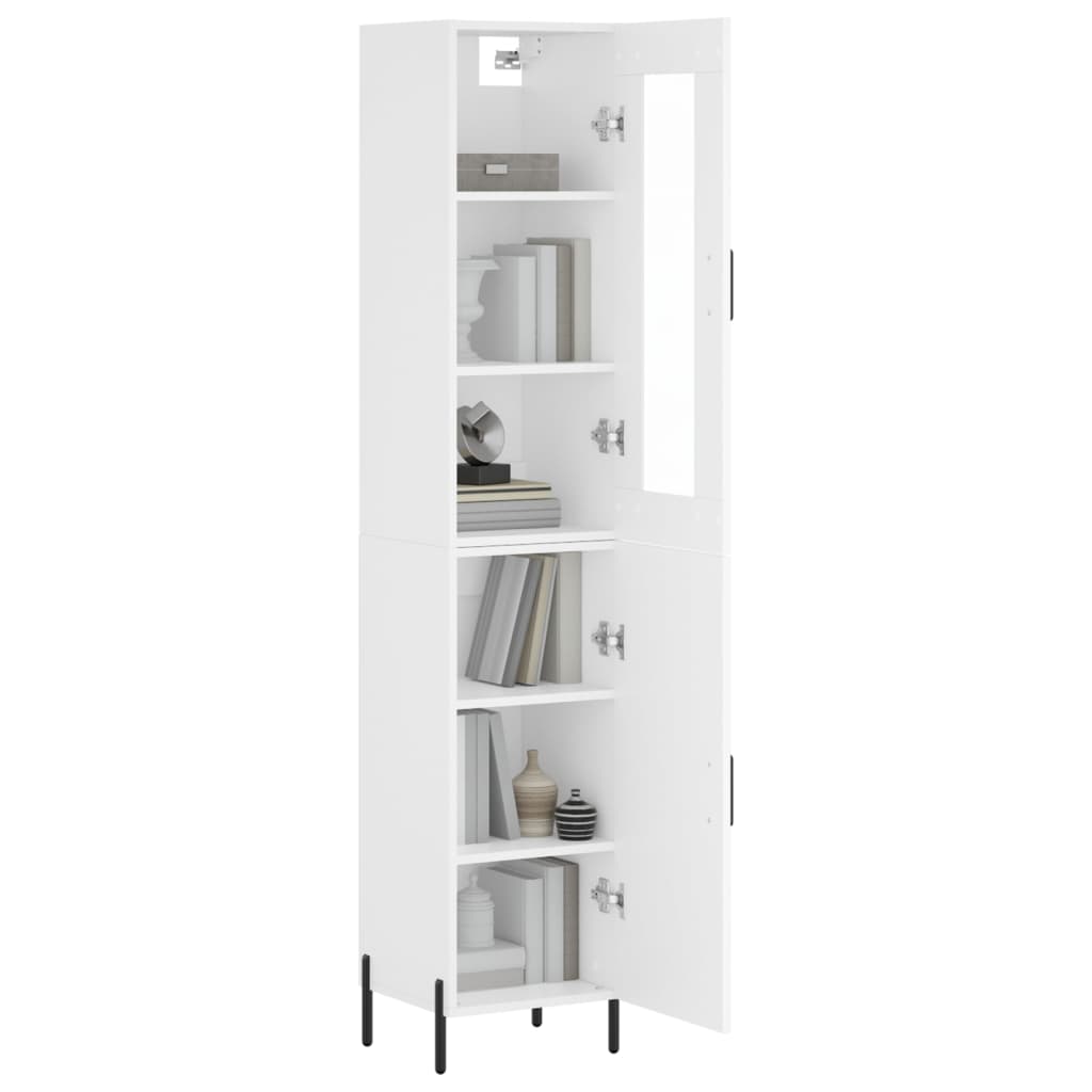 vidaXL Dulap înalt, alb, 34,5x34x180 cm, lemn prelucrat vidaXL Dulap înalt, alb, 34,5x34x180 cm, lemn prelucrat