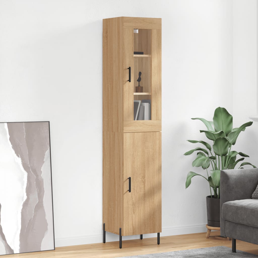 vidaXL Dulap înalt, stejar sonoma, 34,5x34x180 cm, lemn prelucrat