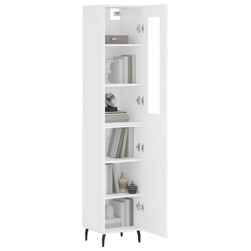 vidaXL Dulap înalt, alb, 34,5x34x180 cm, lemn prelucrat vidaXL Dulap înalt, alb, 34,5x34x180 cm, lemn prelucrat