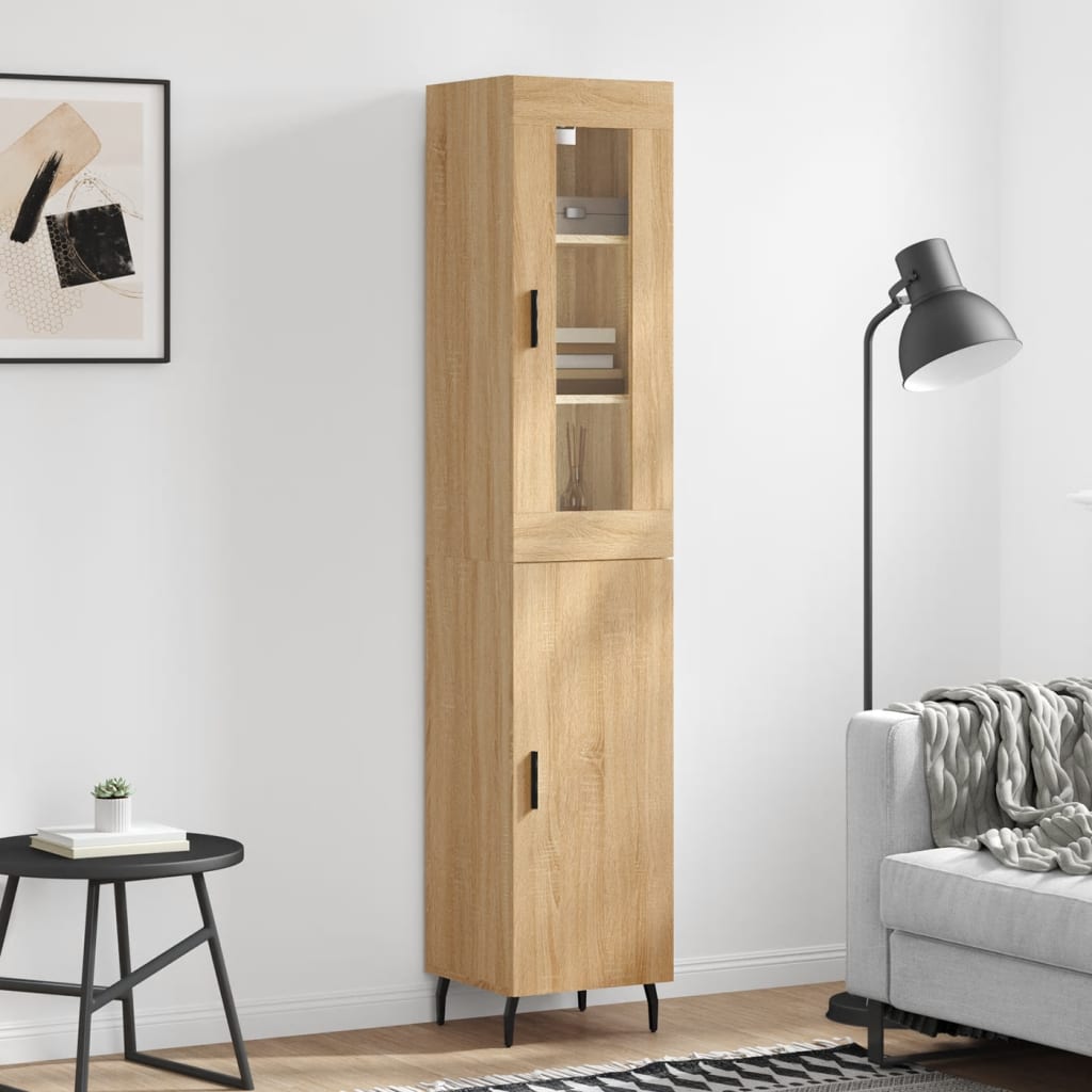 vidaXL Dulap înalt, stejar sonoma, 34,5x34x180 cm, lemn prelucrat vidaXL Dulap înalt, stejar sonoma, 34,5x34x180 cm, lemn prelucrat