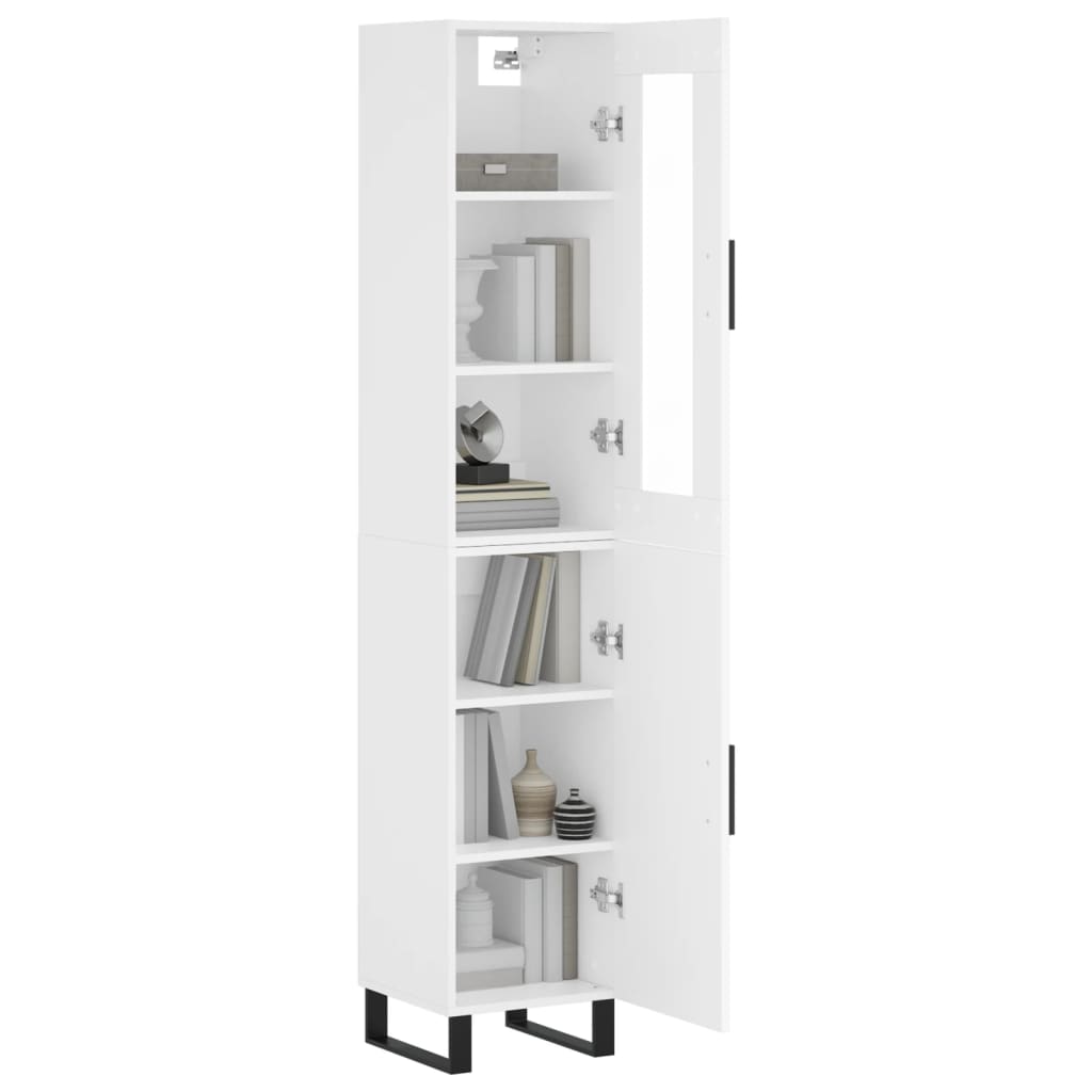 vidaXL Dulap înalt, alb, 34,5x34x180 cm, lemn prelucrat vidaXL Dulap înalt, alb, 34,5x34x180 cm, lemn prelucrat