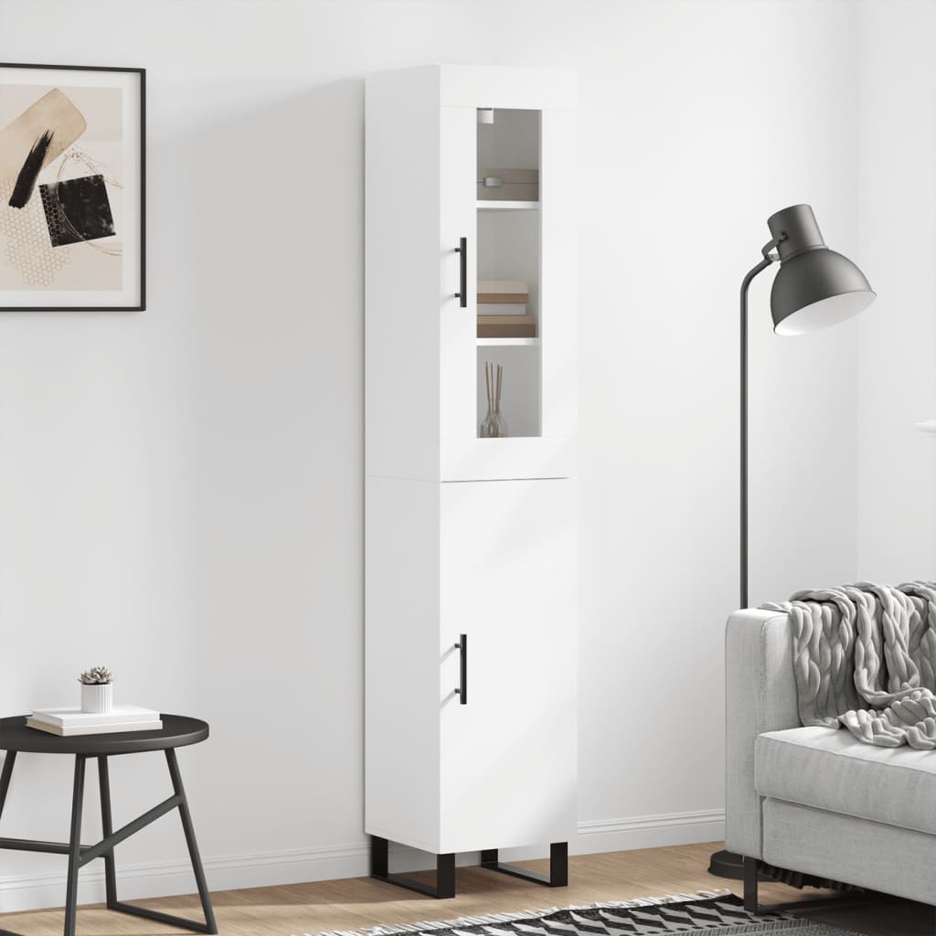 vidaXL Dulap înalt, alb, 34,5x34x180 cm, lemn prelucrat vidaXL Dulap înalt, alb, 34,5x34x180 cm, lemn prelucrat