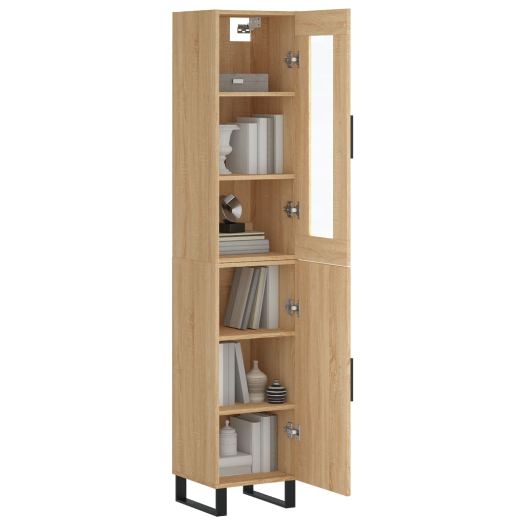 vidaXL Dulap înalt, stejar sonoma, 34,5x34x180 cm, lemn prelucrat