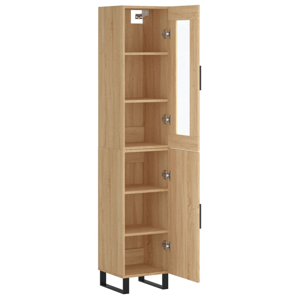 vidaXL Dulap înalt, stejar sonoma, 34,5x34x180 cm, lemn prelucrat