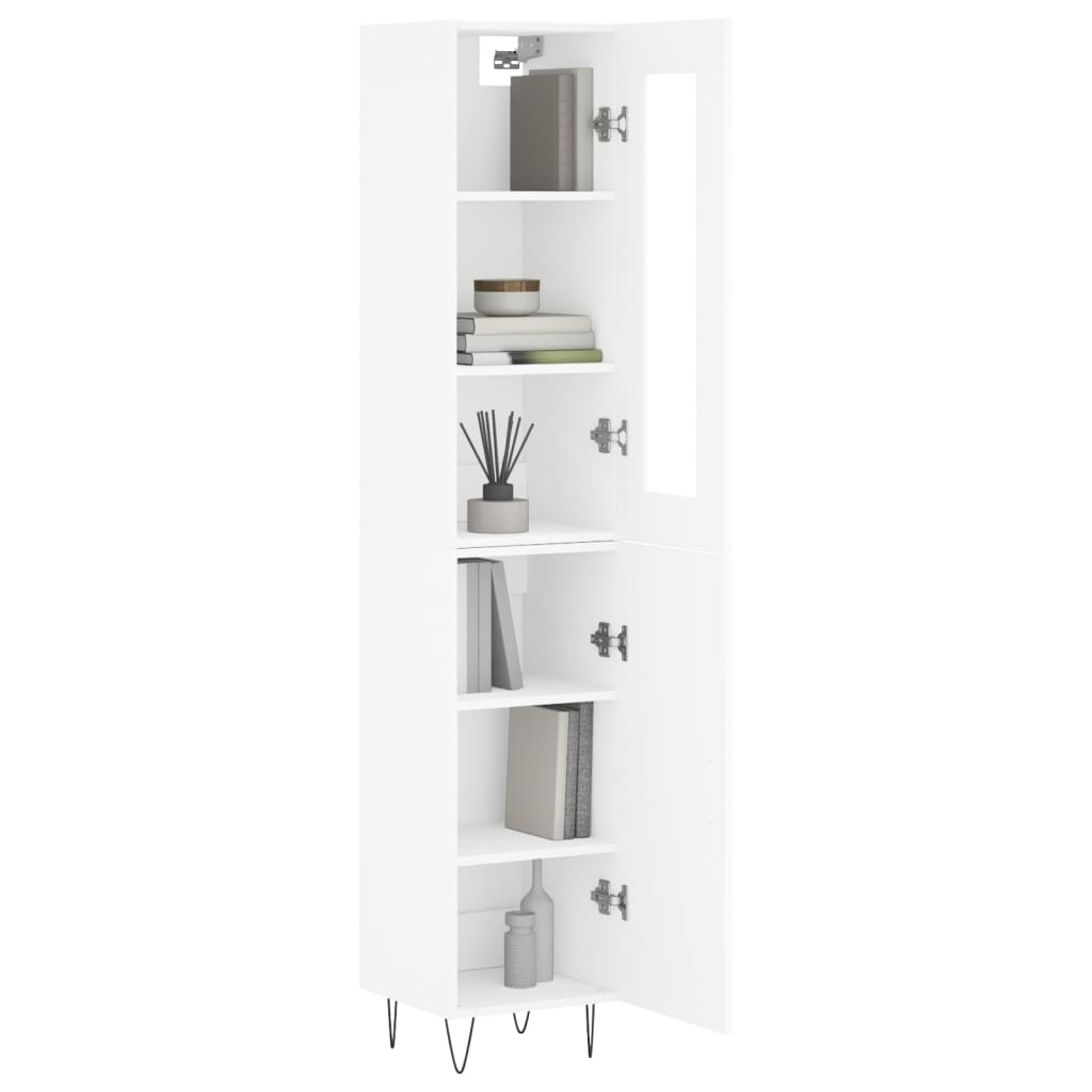 vidaXL Dulap înalt, alb, 34,5x34x180 cm, lemn prelucrat vidaXL Dulap înalt, alb, 34,5x34x180 cm, lemn prelucrat