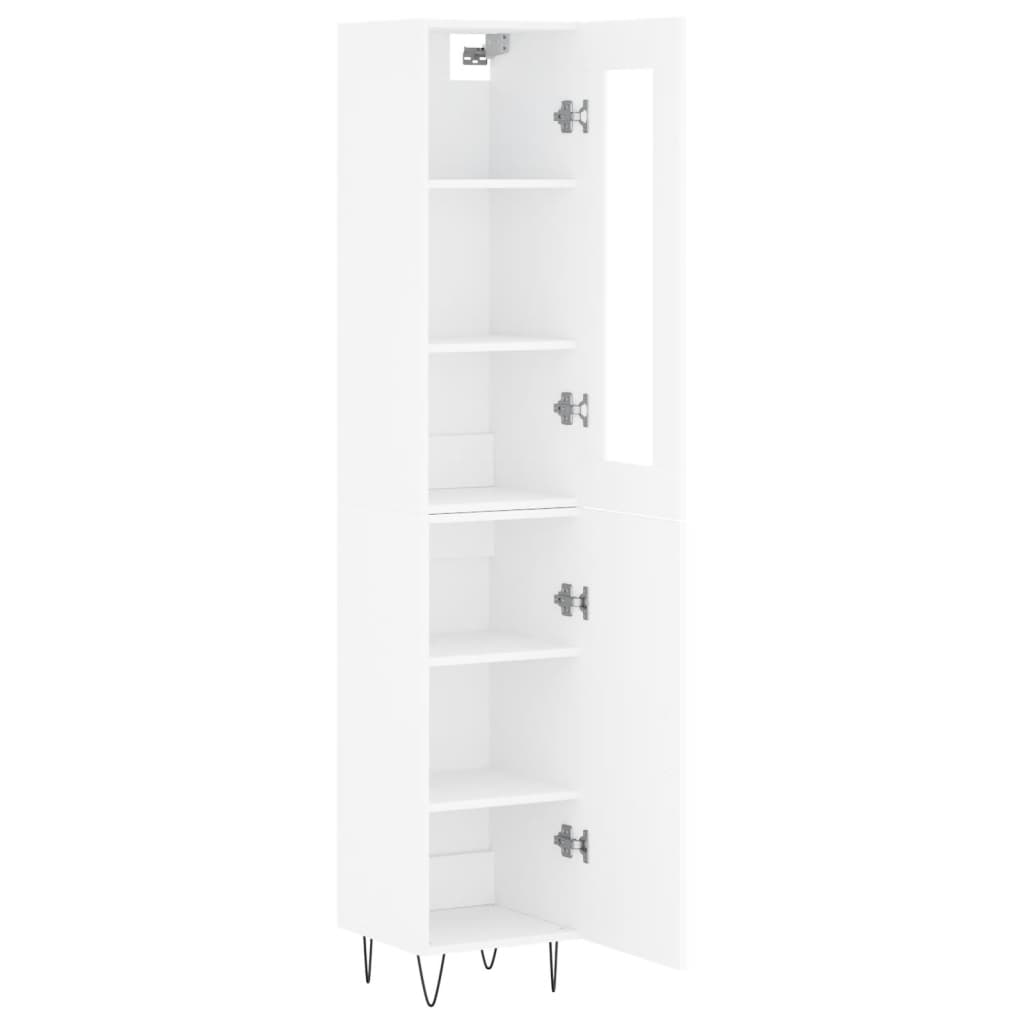 vidaXL Dulap înalt, alb, 34,5x34x180 cm, lemn prelucrat vidaXL Dulap înalt, alb, 34,5x34x180 cm, lemn prelucrat