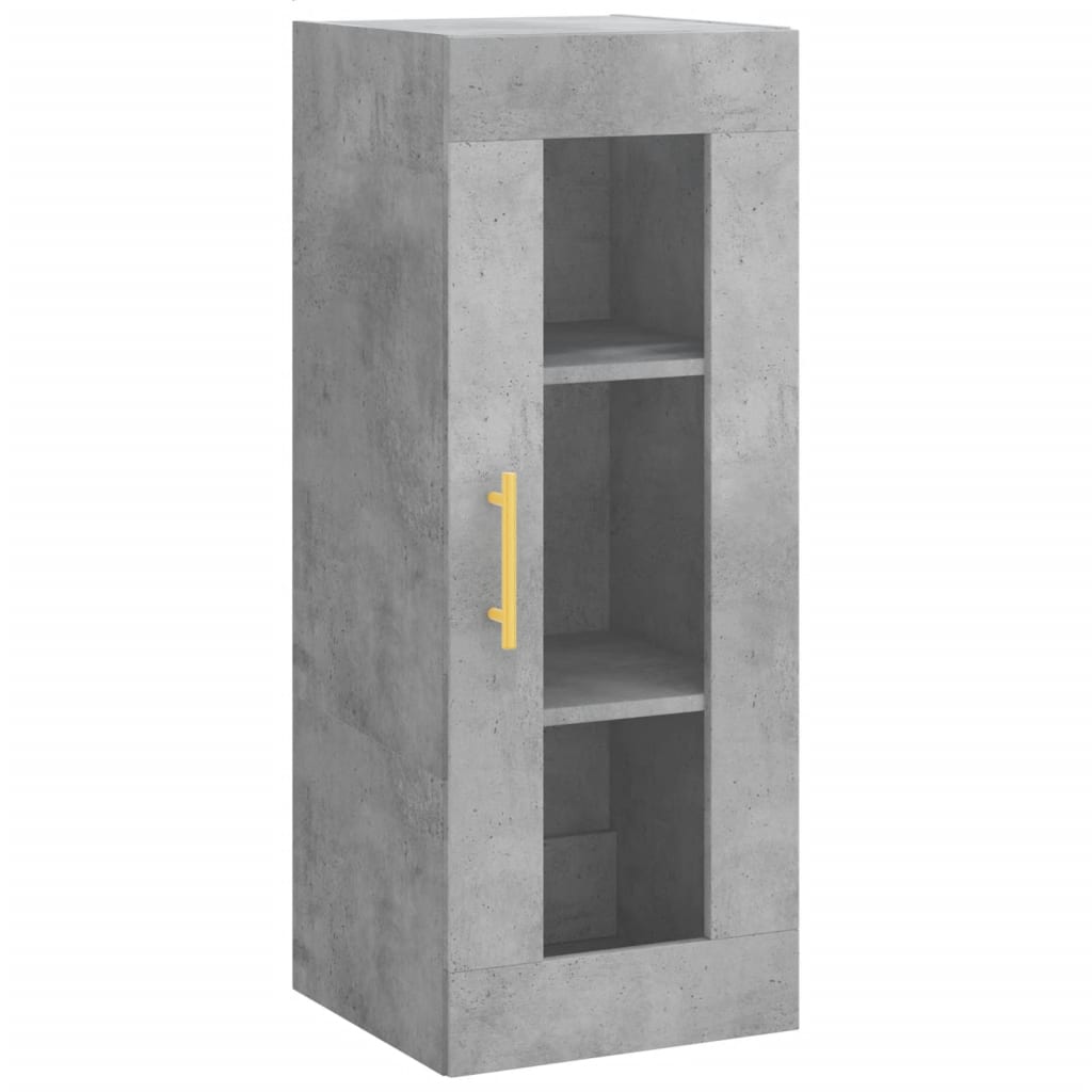 vidaXL Dulap înalt, gri beton, 34,5x34x180 cm, lemn prelucrat vidaXL Dulap înalt, gri beton, 34,5x34x180 cm, lemn prelucrat