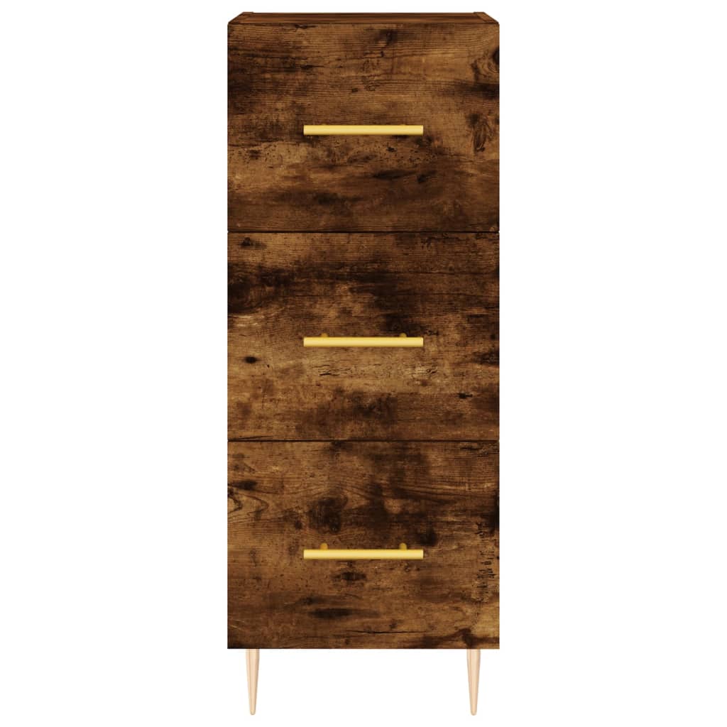 vidaXL Dulap înalt, stejar fumuriu, 34,5x34x180 cm, lemn prelucrat