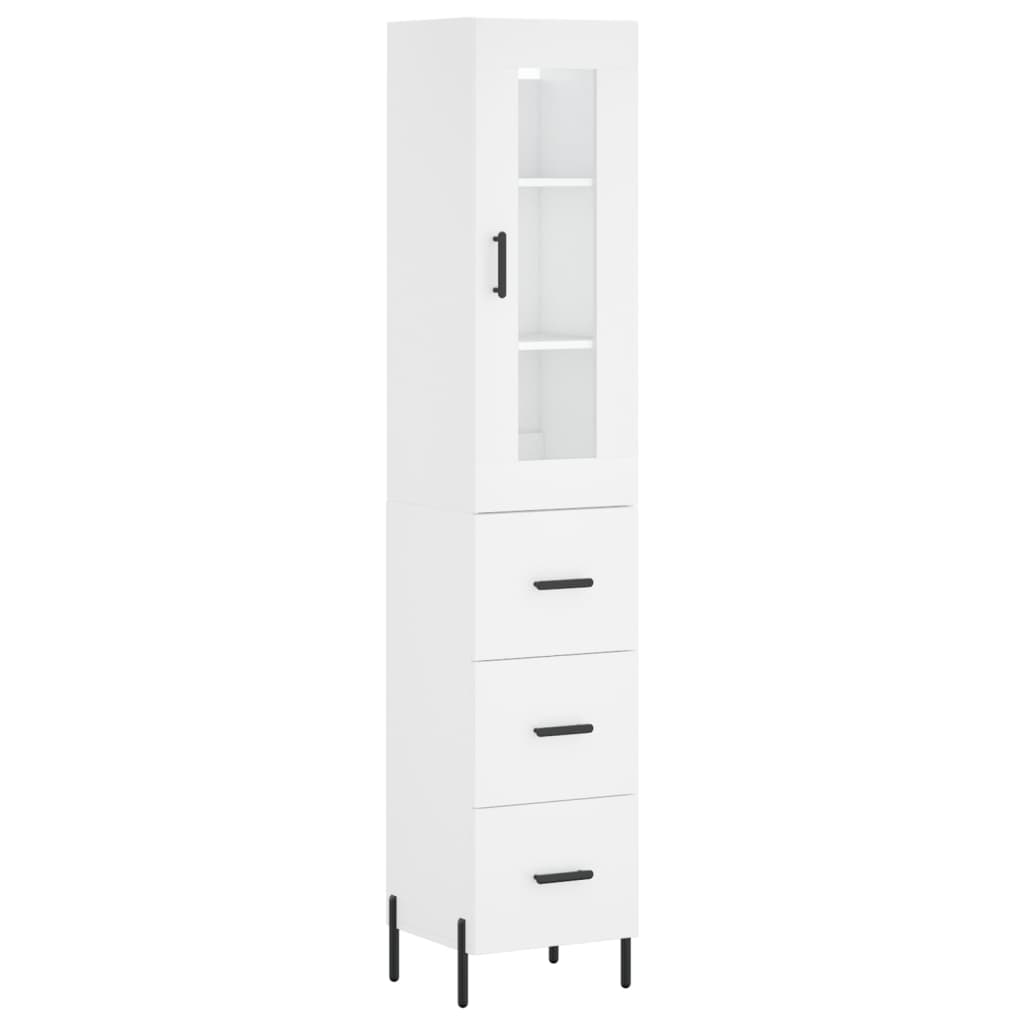 vidaXL Dulap înalt, alb, 34,5x34x180 cm, lemn prelucrat vidaXL Dulap înalt, alb, 34,5x34x180 cm, lemn prelucrat